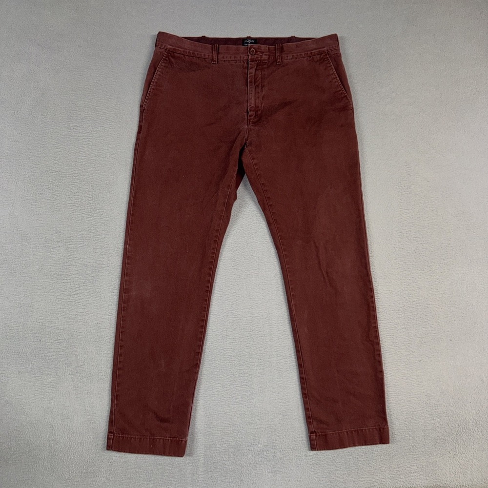 J Crew Pants Mens 35x32 (Fits 35x29) Red Straight The Driggs Cotton Chino